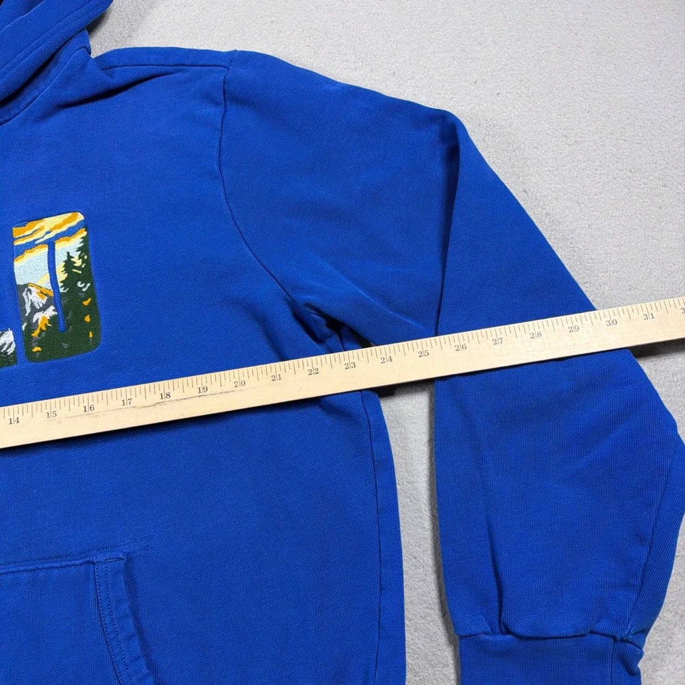 Polo Ralph Lauren‎ Hoodie Men Large Regular Blue Mountain Graphic Logo Gorpcore